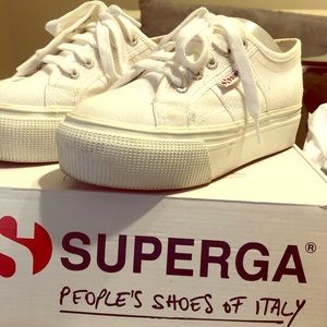 Superga 2790 ACOTW White platforms sneakers